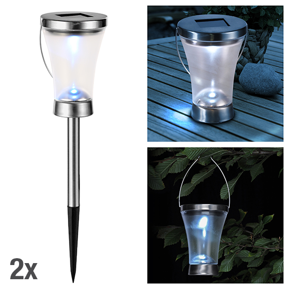 LED Solarlampe 3 in 1 als 2er Set