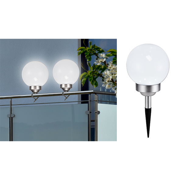 2 in 1 LED Solar Kugellampe Ø 15cm