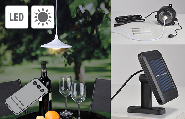 Solar LED Hängelampe mit Fernbedienung