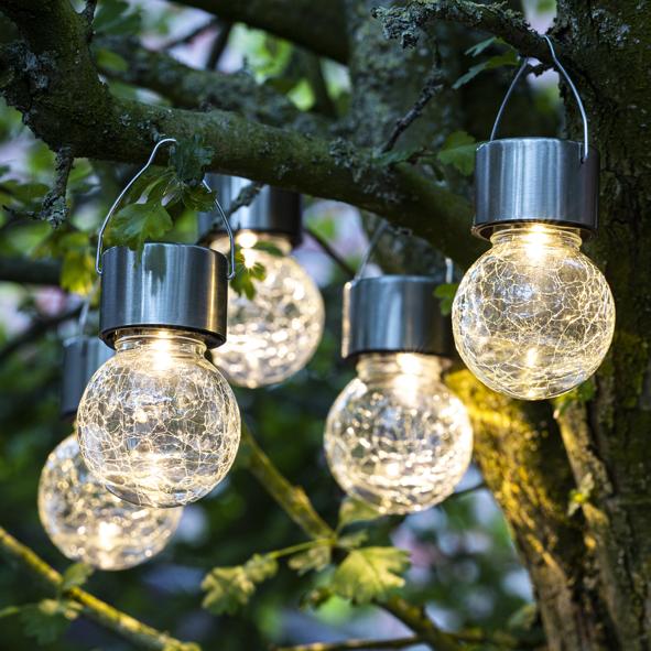 5er Set Solar Hängelampen