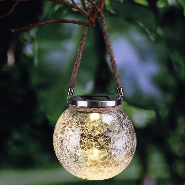 LED Solar Glaskugellampe