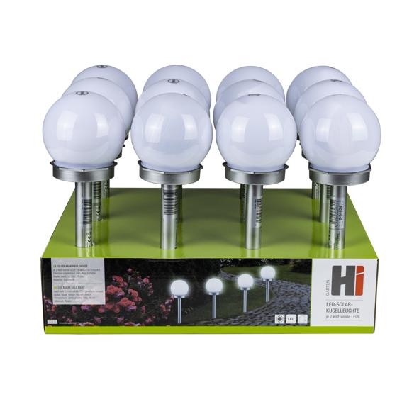 LED Solar- Kugellampe weiß Ø10cm