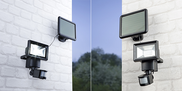 LED Solar- Außenstrahler mit Bewegungsmelder