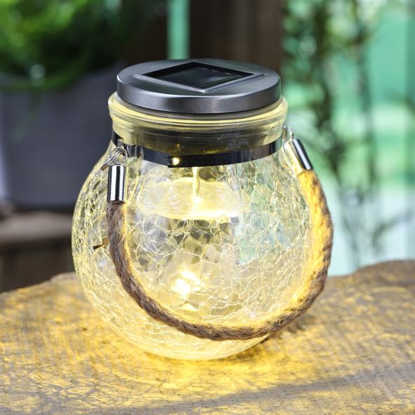 LED Solar-Dekoglas mit Rotation