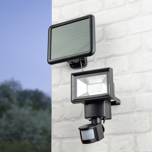 LED Solar-Außenstrahler,schwarz