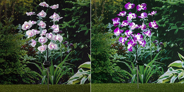 Solar Gartenstecker Orchidee