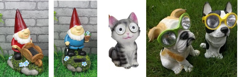 LED Solar Gartendekoration, sortiert