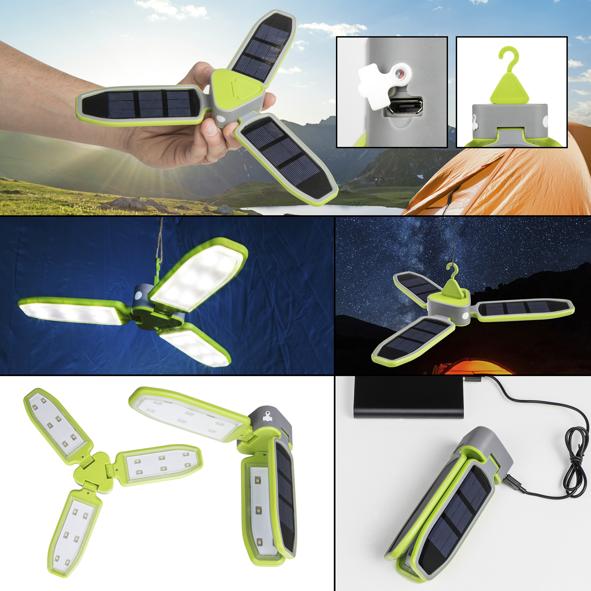 LED Solar Camping-Lampe, faltbar