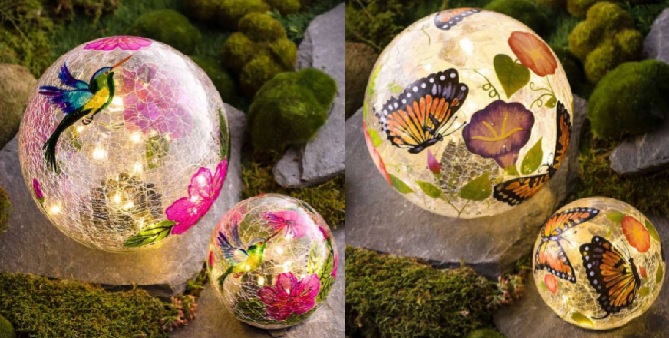 Deko Kugel aus Crackle-Glas