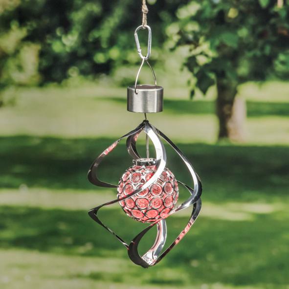 Solar Windspiel mit Leuchtkugel