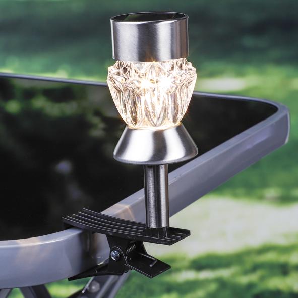 LED Solarlampe mit Clip