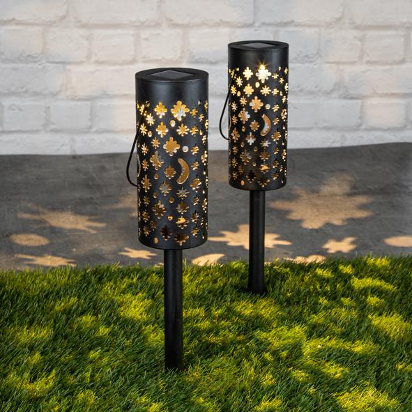 LED Solar Gartenleuchte, 2er Set
