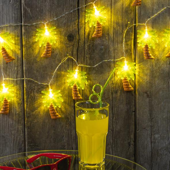 10 LED Palmen Lichterkette