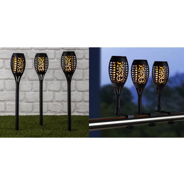 LED Solarfackeln 3er Set