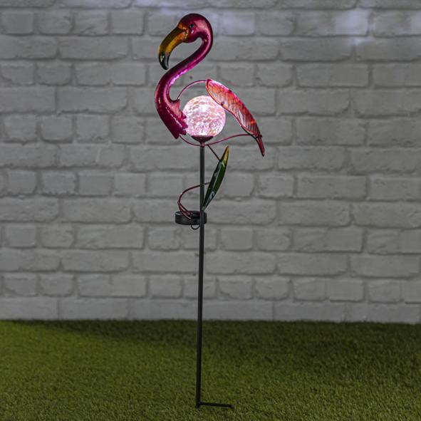 LED Solar Gartenstecker Flamingo