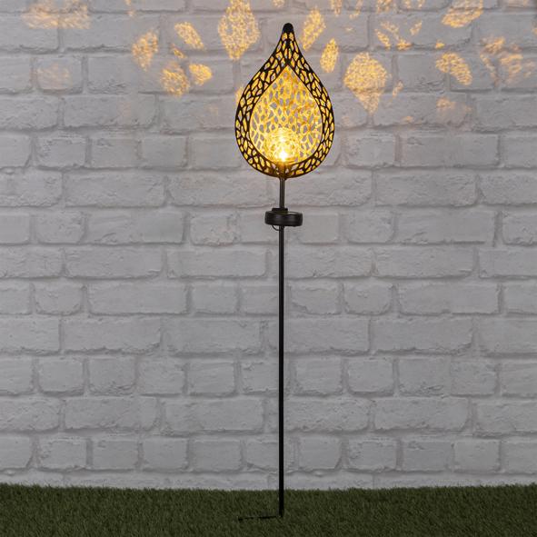 LED Solar Gartenstecker aus Metall