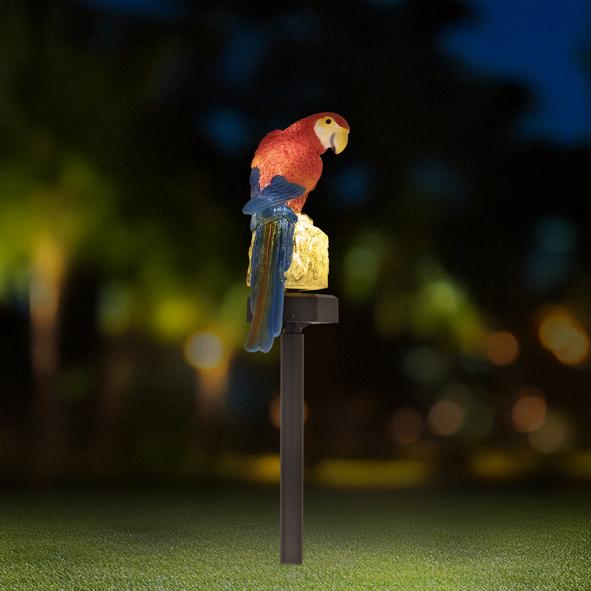 LED Solar Papagei Gartenstecker