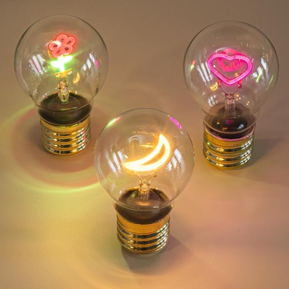 LED Glühbirne mit verschiedenen Motiven