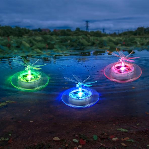 schwimmende LED Libelle 2er Set