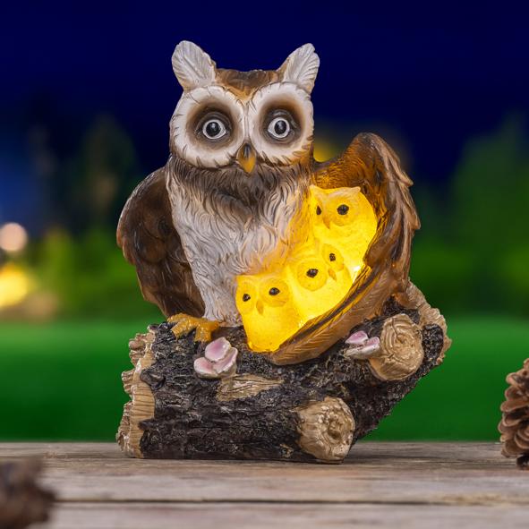 LED-Solar Eule Gartenfigur