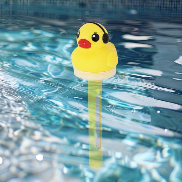 Solarbetriebene Thermometer Ente