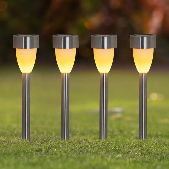 LED Solar Lampe mit Flammeneffekt