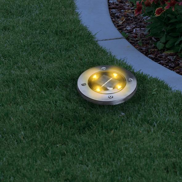 LED Solar Bodenleuchte mit 4 LEDs