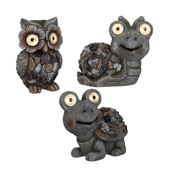 LED Solar Gartenfiguren im Display