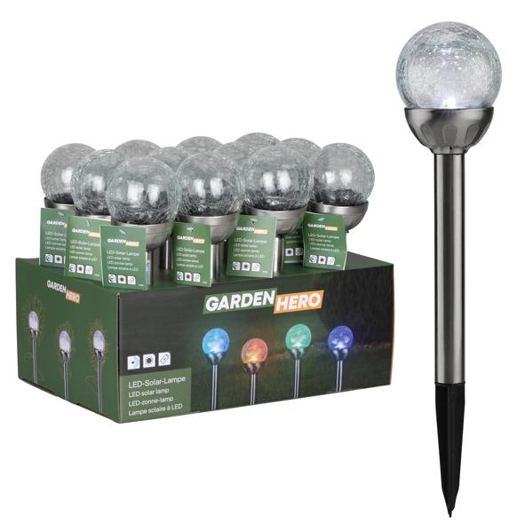 LED Crackle Solarlampe Ø8cm