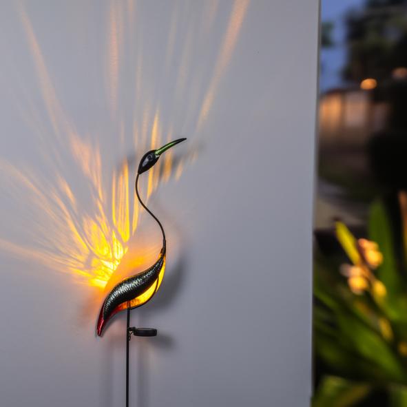 LED Solar Reiher