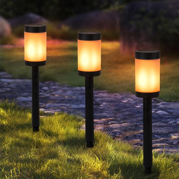 Solar Flammenlicht Gartenstecker Set
