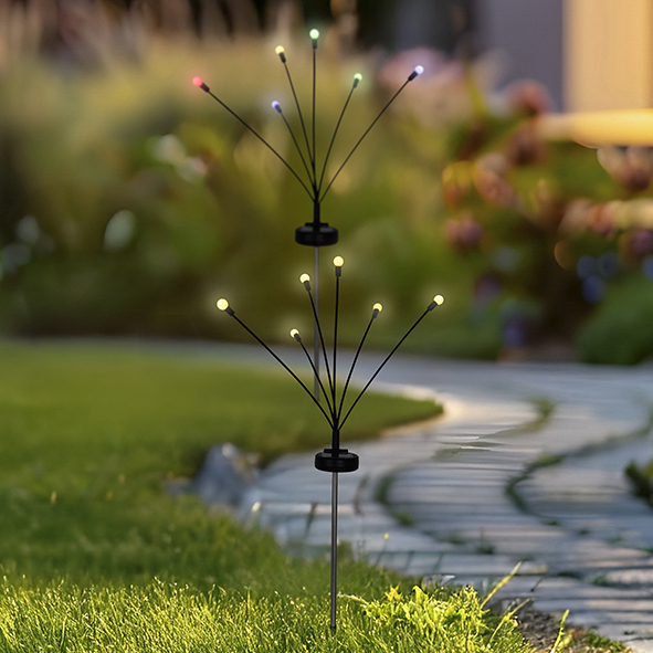 LED-Solar-Gartenstecker "Glühwürmchen" 2er Set