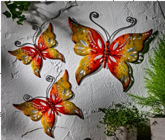 Schmetterling Wanddeko Set