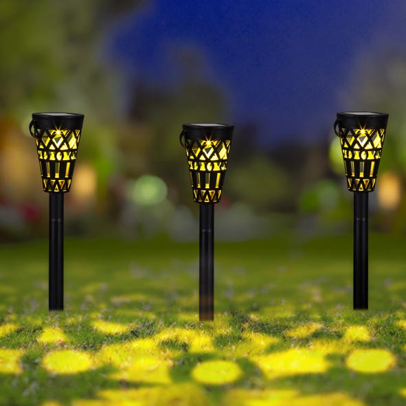 LED Solar Schattenlampe 3er Set