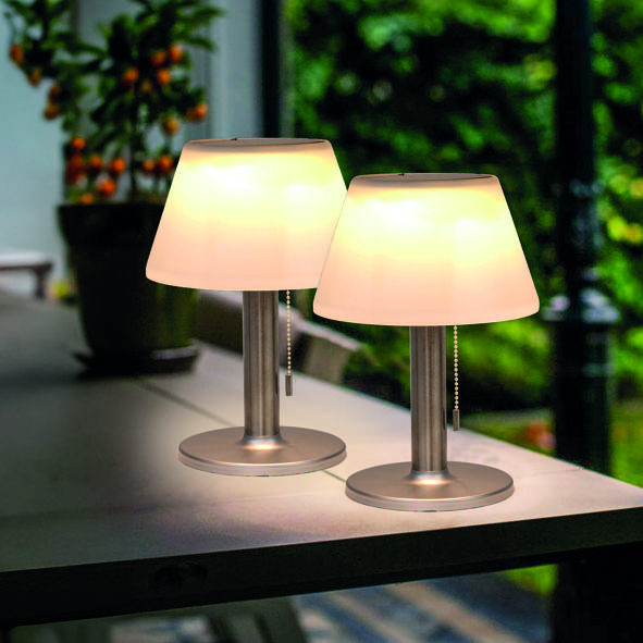 LED Solar-Tischlampe 2er Set