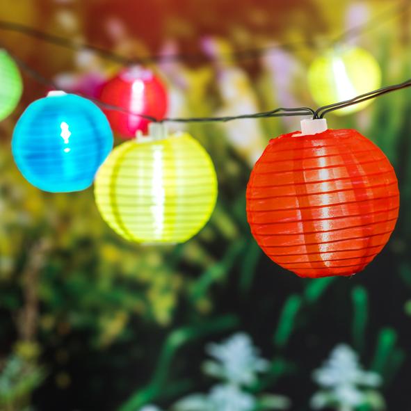 LED Solar-Lichterkette "Chinalampen"