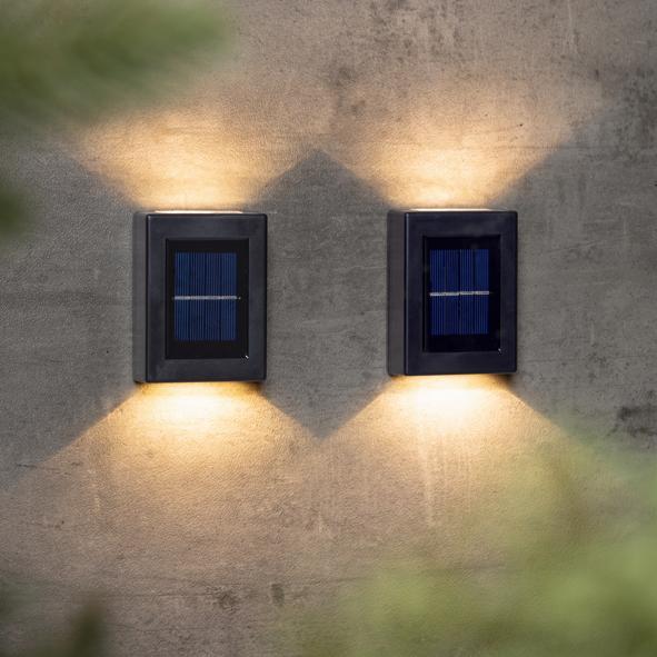 LED Solar Wandleuchten, im 2er Set