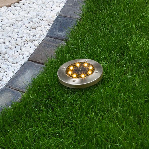 LED Solar Bodenleuchte mit 8 LEDs