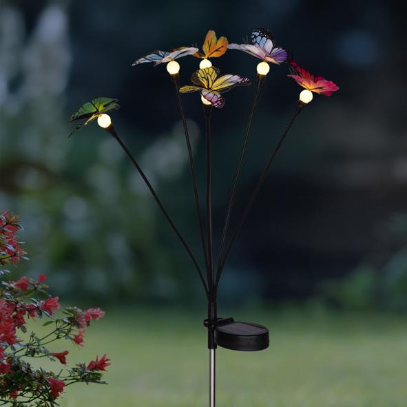 LED Solar Glühwürmchenleuchte mit Schmetterling