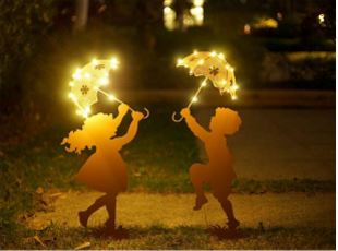 Solar-Gartenstecker "Junge und Mädchen"