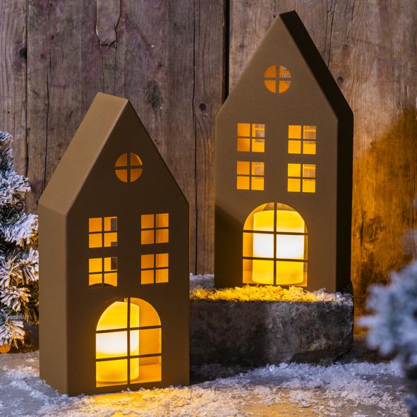 Kerzenhalter Haus aus Metall