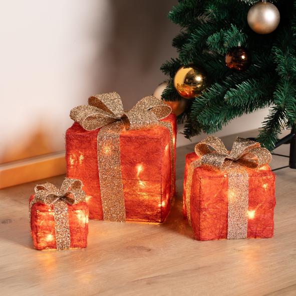 3er Set LED Geschenkboxen