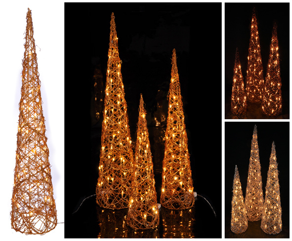 Rattan-Kegel-Set 3-tlg.