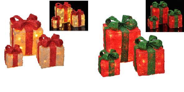 Beleuchtete Geschenkboxen 3er Set
