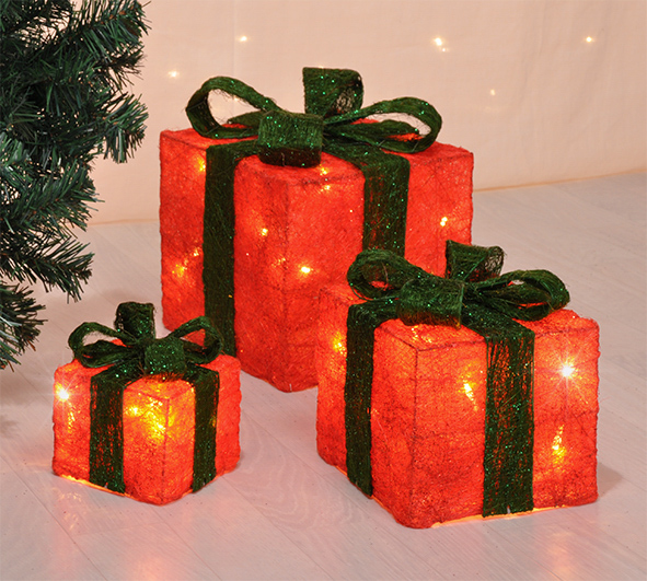 LED Beleuchtete Geschenkboxen 3er Set