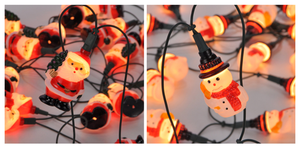 Lichterkette, Schnee- & Weihnachtsmann