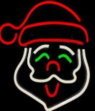 Neon Weihnachtsmann Deko-Lampe