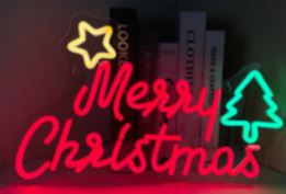 Neon Deko-Lampe "Merry Christmas"