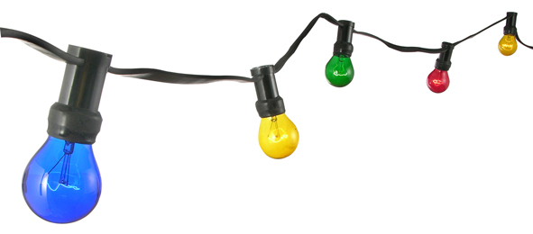 Partylichterkette E27 bunte Birnen