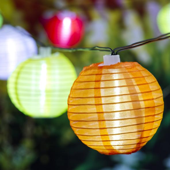 LED Solar-Lichterkette "Chinalampen"